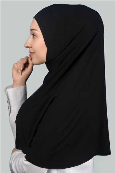 Turlu Hijab 2XL - One piece - Black